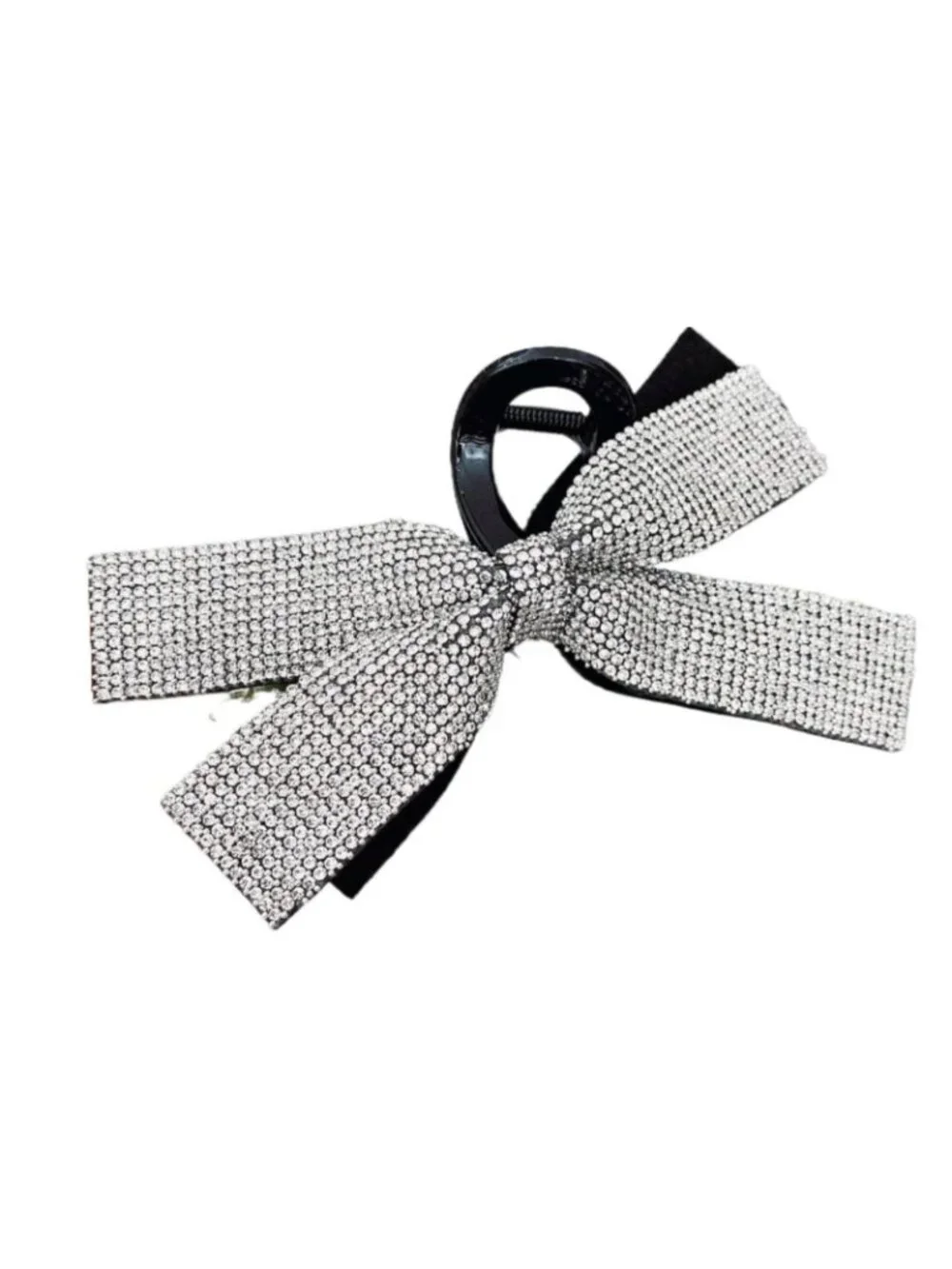 Crystal Rhinestone Bow Hair Claw Clip Elegant Statement Hair Accessory for Women